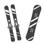 Pictograme de ski et snowboard